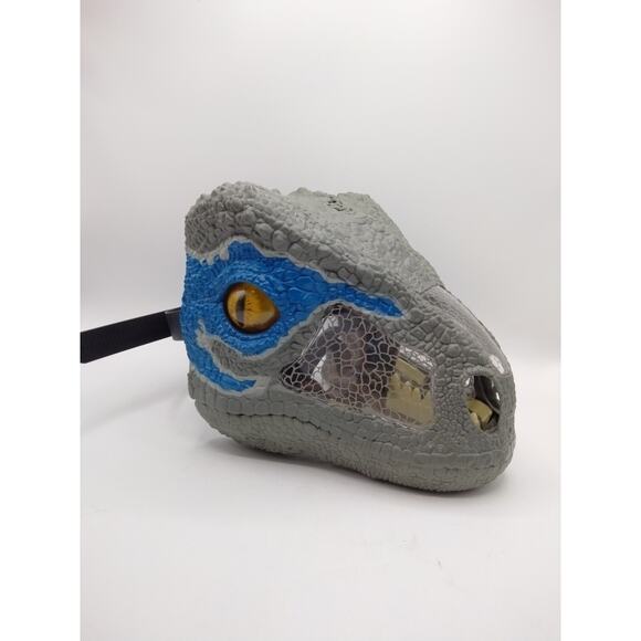 Jurassic World Dinosaur Chomp 'n Roar Mask Velociraptor Blue Raptor Cosplay - Picture 1 of 4